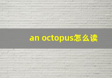 an octopus怎么读